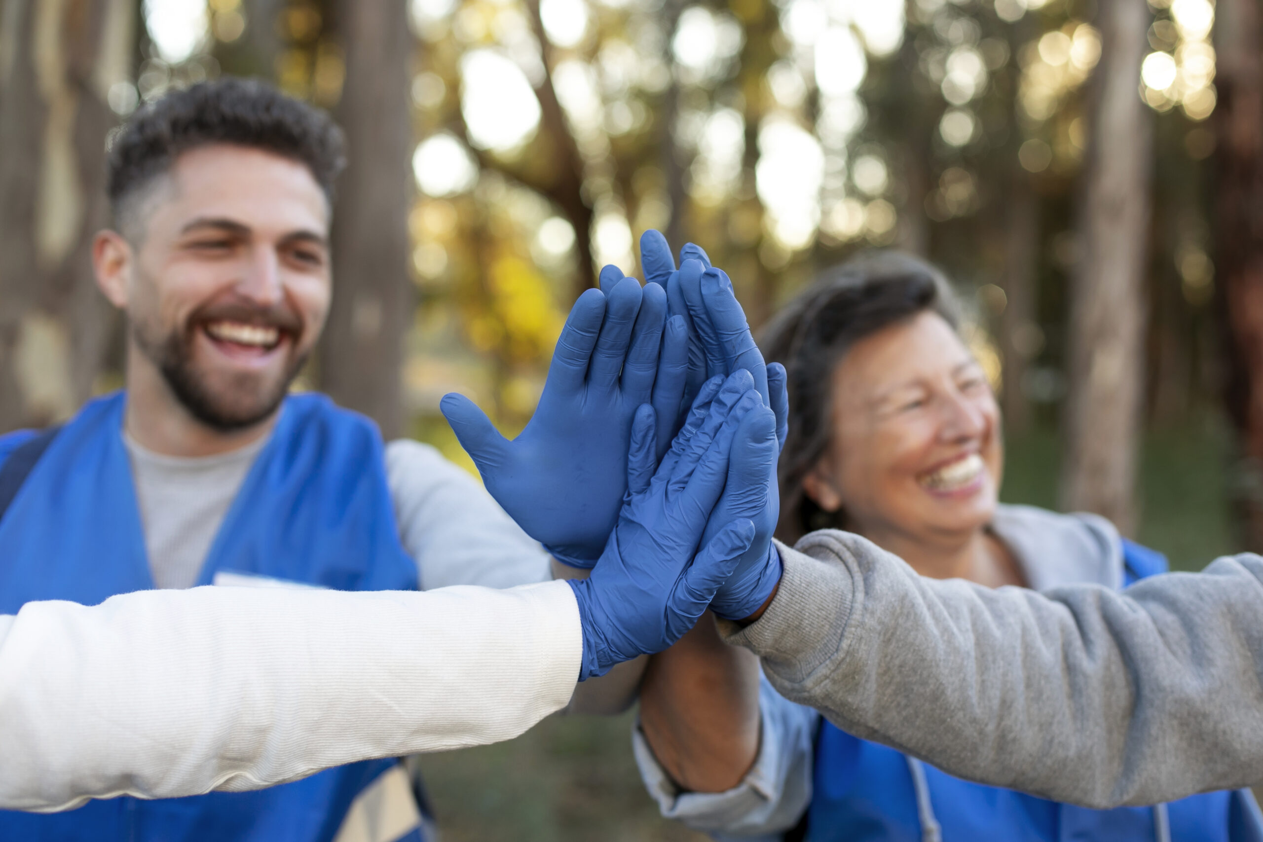 close-up-happy-people-working-together